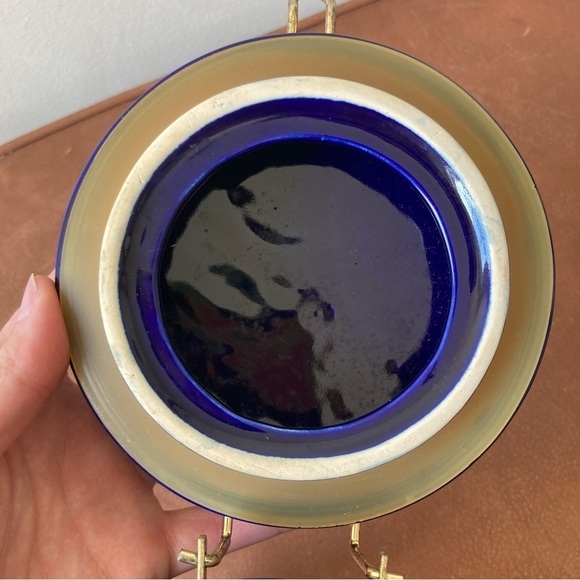 Gevalia Kaffe | Vintage Indigo Gold Ceramic Coffee Tea Canister Jar - Picture 7 of 9